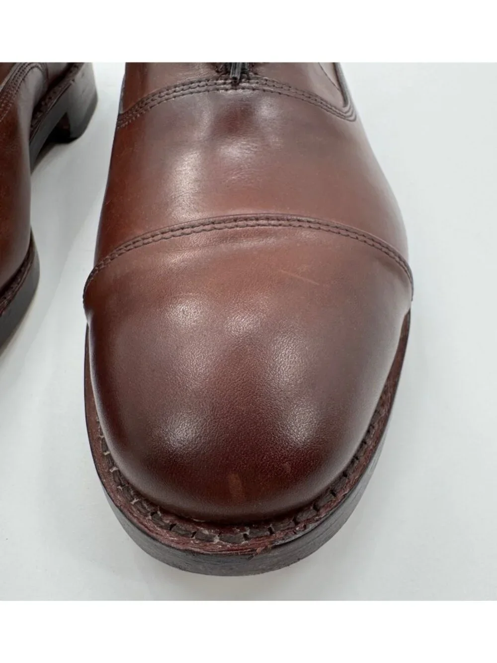 Allen Edmonds Park Avenue Cap-Toe Oxford Brown Leather 12M Men’s Dress Shoes